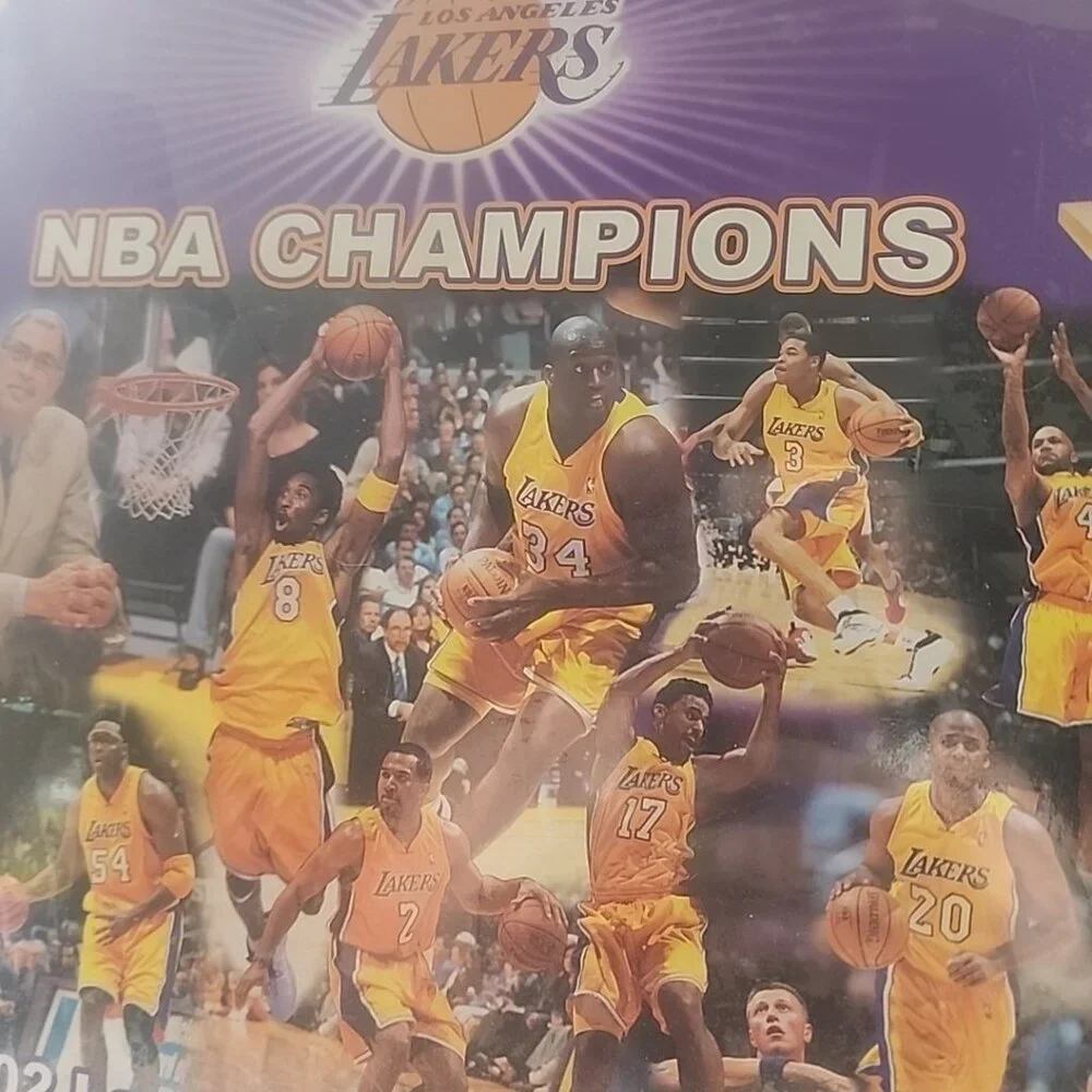 Lakers Calender 2001-2002 Back To Back Championships Team Calendar Kobe Shaq NEW